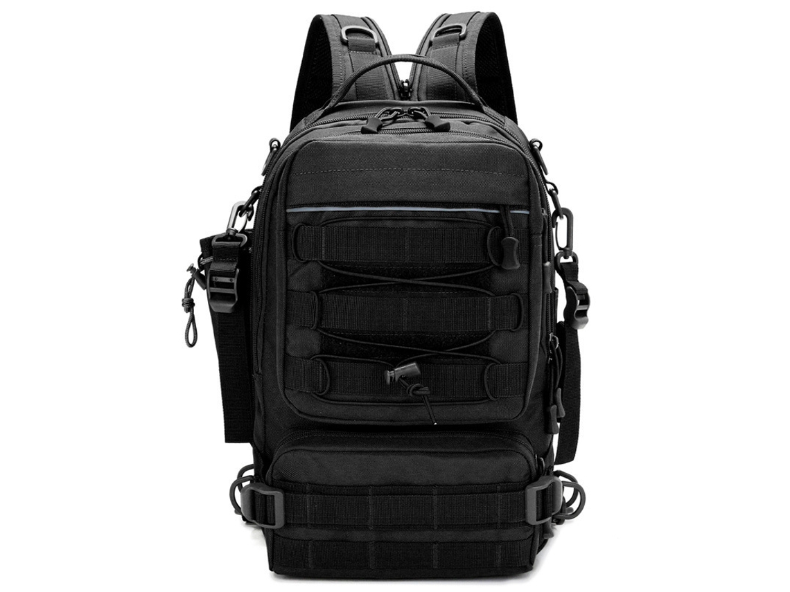 Mochila Para Armazenamento De Equipamentos De Pesca, Bolsas Para Equipamentos De Pesca Com Suporte Para Varas - Preta SUNNY SPACES