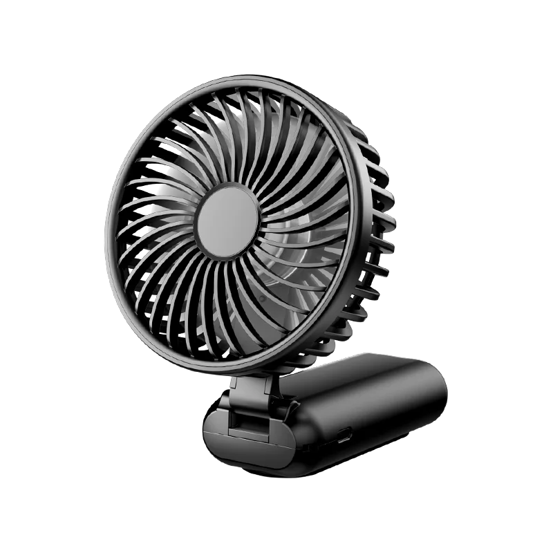 (preto) Ventilador Portátil De Mão, Ventilador A Bateria Com Base, Mini Ventilador Recarregável