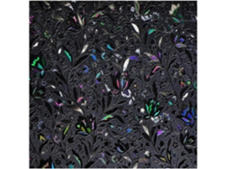 Película Blackout Para Janelas 45x200cm, 100% De Proteção Solar, Isolamento Térmico, Antirreflexo, Antiestática, Proteção Uv, Design Tulipa Preta