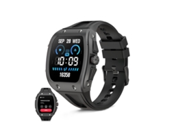 Smartwatch Ksix Hero 2 Go, Ecrã Curva Ips 1,76", Autonomia 7 Dias, Ip68, Pulseira Silicone Preto