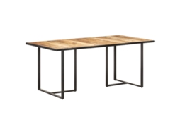 Vidaxl Mesa De Jantar 180 Cm Madeira De Mangueira Áspera