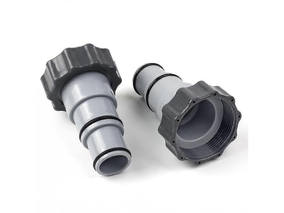 Adaptador De Piscina Com Anel Para Bomba Com Rosca - Converte Mangueiras De 1,5 E 1,25 Polegadas (2 Unidades)