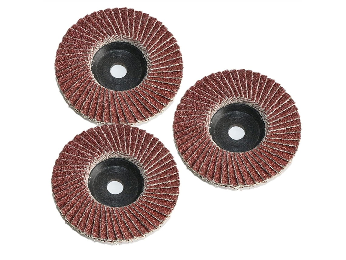 Conjunto De 5 Discos Lixa Planos 75mm 3 Polegadas Com Grão 80 Para Corte Madeira, Compatíveis Com Esmerilhadeira Angular