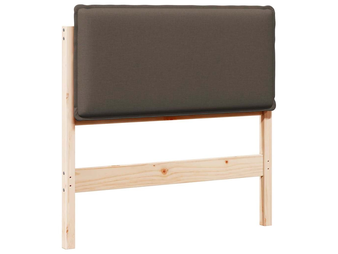 Cabeceira em madeira natural e cinza claro, 100 cm, EXCLUSIVO DA MAISON