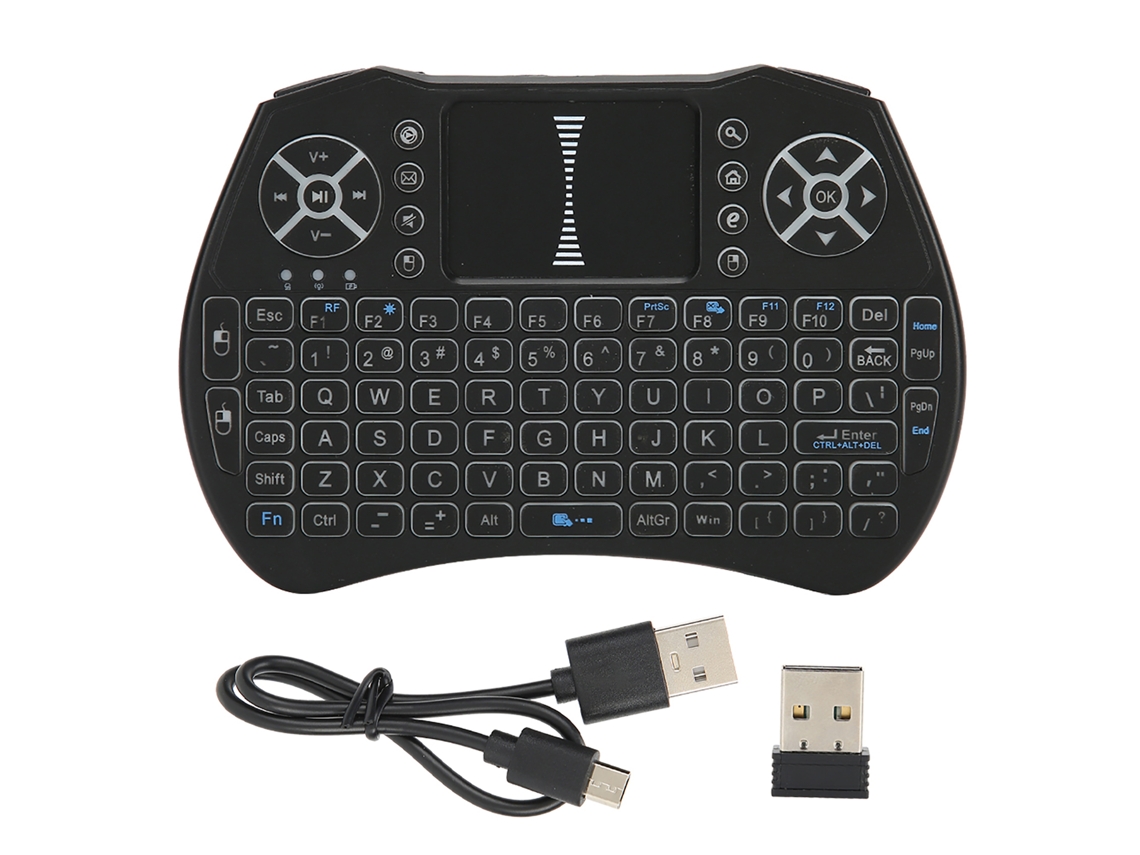 Teclado Sem Fio Mini LAXISCREED com Luz de Fundo e Bateria Dupla