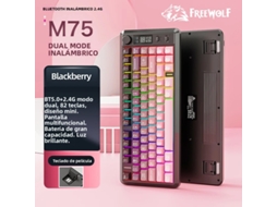 Teclado Sem Fio Com Tela Gradiente, Teclas Pbt Rgb E Suporte Para Dois Modos Bluetooth.
