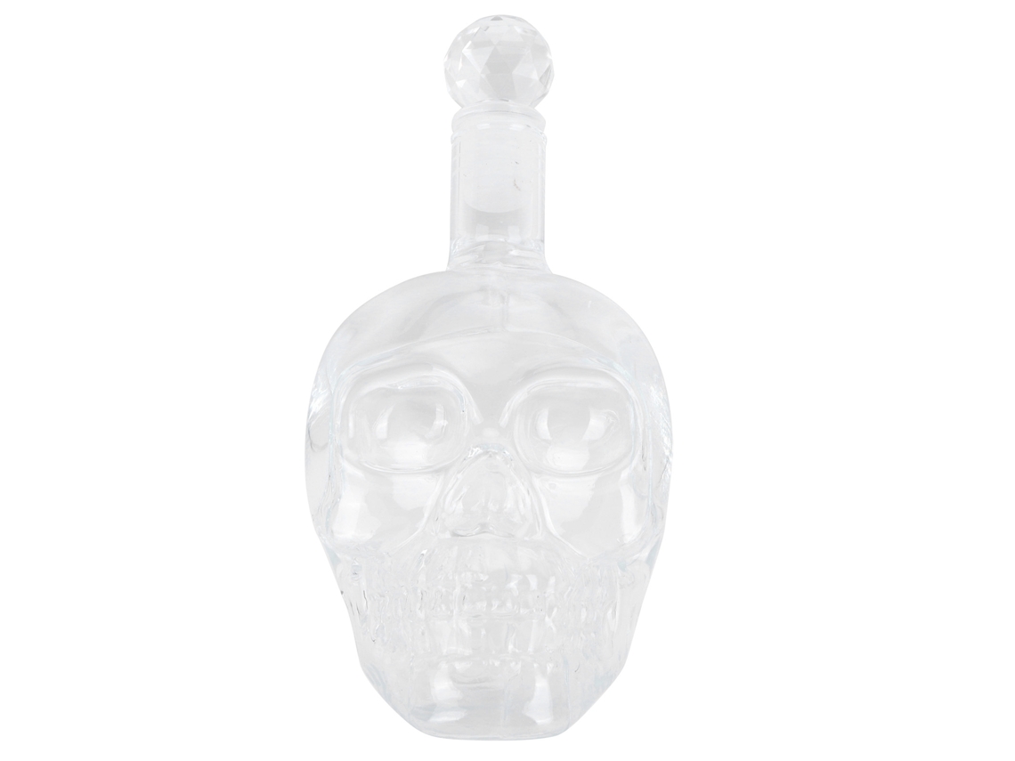 Laxiscreed Garrafa De Vidro 350ml Com Design Caveira Para Vinho, Vodka E Uísque