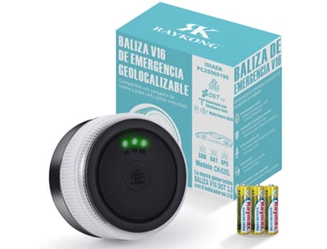Beacon De Geolocalização V16 Dgt 3.0 Advanced | Com 3 Indicadores Led | Bateria | Gps | Aprovado Pela Dgt Sim E Dados Pagos Até 2038 X6 Raykong