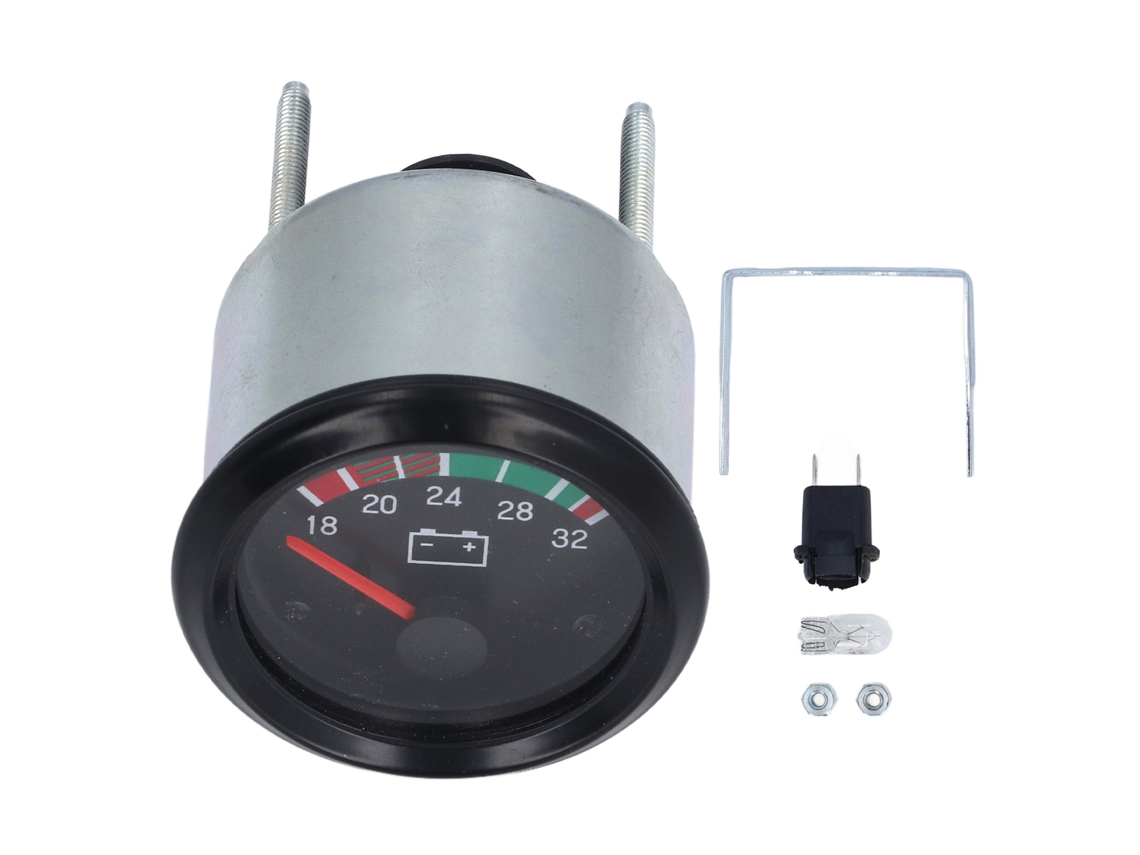 Medidor De Voltaje 52mm 24v Led Para Motor Diesel 18-32v