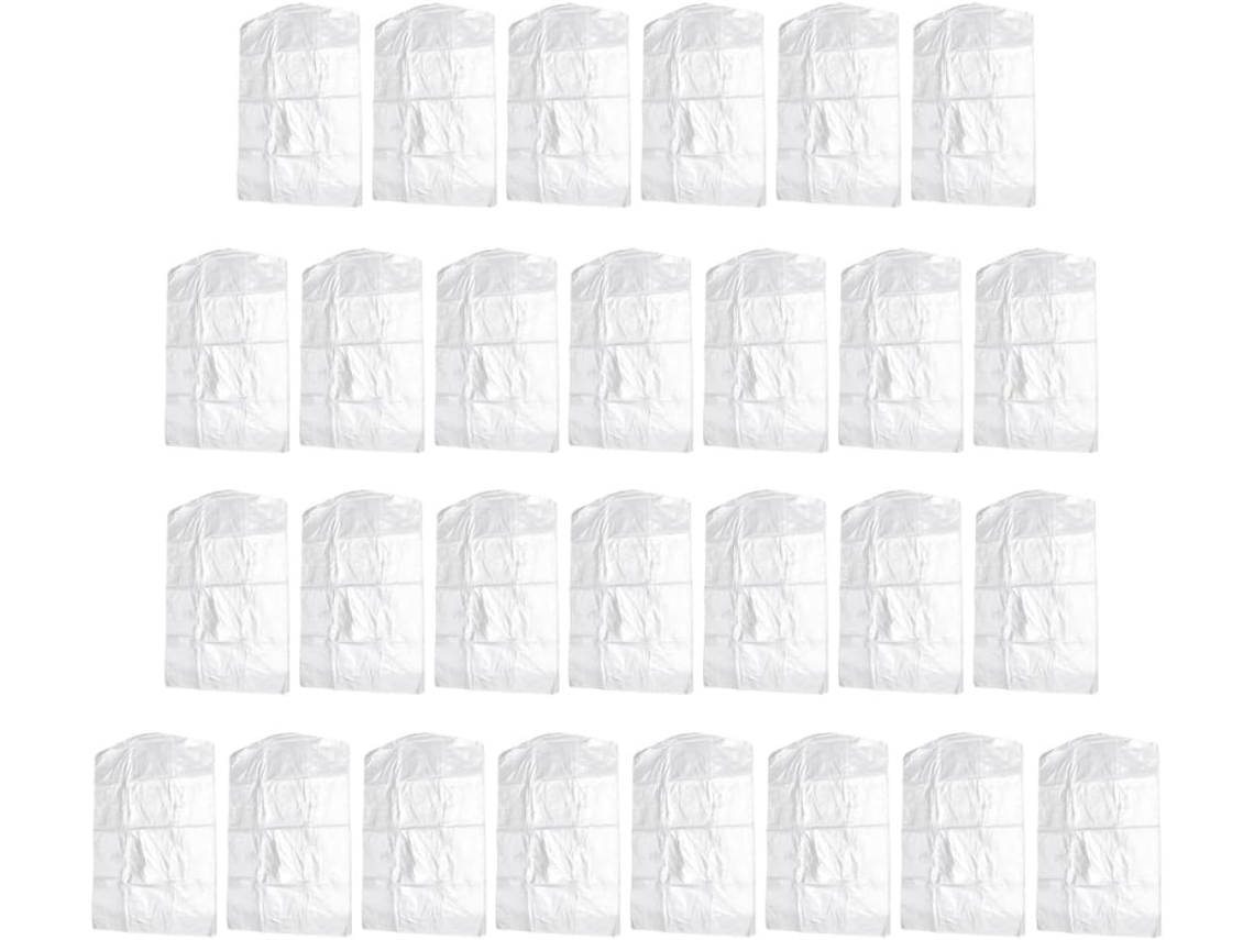 Sacos GOKOCO descartáveis para roupas, resistentes, 60x100 cm, pacote com 100 unidades