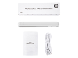 Prancha de cabelo portátil 2 em 1 USB de cerâmica, modelo 2026, para alisar e cachear.