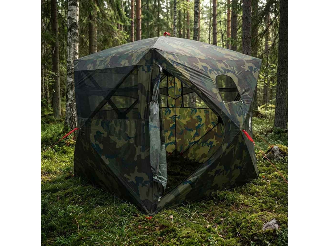 Vidaxl Barraca De Caça Camuflagem 143 X 143 X 165 Cm Poliéster E Aço