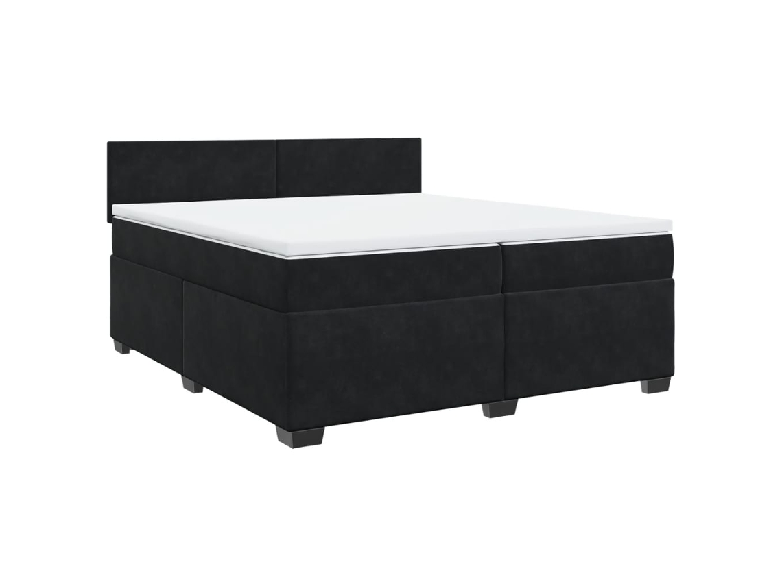 Box Spring Bed, Box Spring Beds Vidaxl Preto Veludo (200 X 200 Cm)