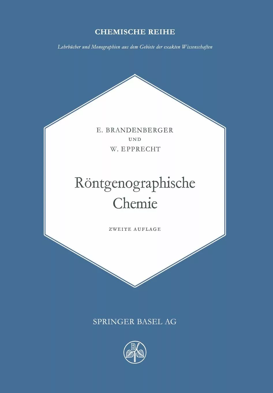 Livro Rontgenographische Chemie De E Brandenberger (inglês)