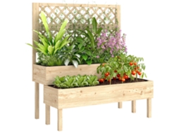 Jardineira de 2 Níveis com Treliça 108x62x120cm BTFORUS