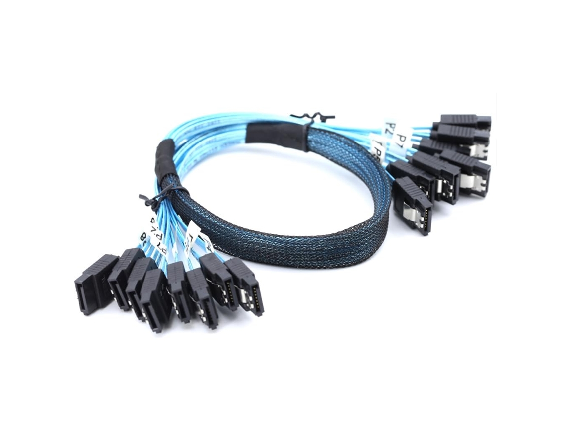 Pacote Com 8 Cabos De Dados Satasas 7 Pinos E 6 Gbps Para Conexão A