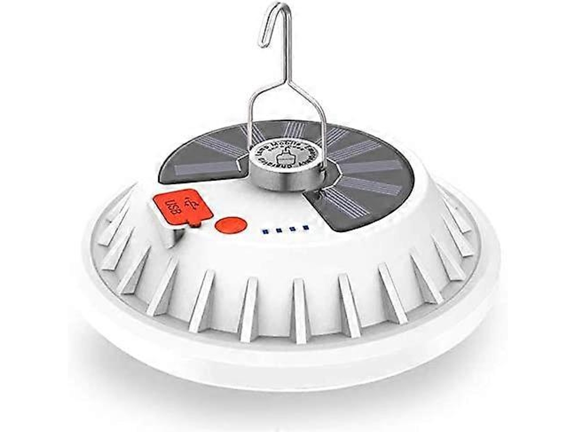 Lanterna De Acampamento Solar Led Com 5 Modos, Recarregável Via Usb, Com Saída De Bateria Externa Olysi Shop