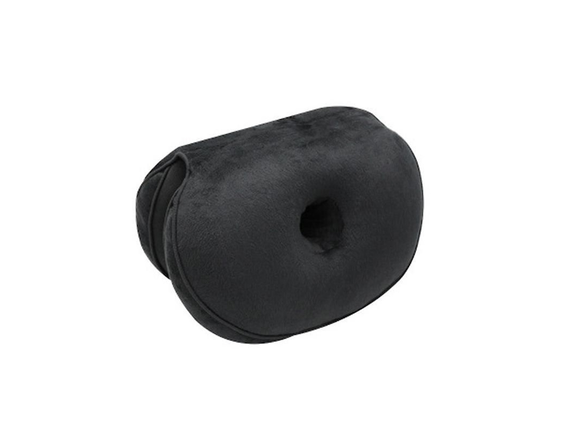 Cojín De Assento Multifuncional De Espuma De Memória Com Textura Dupla Para Aliviar Pressão E Correção Postural Negro