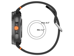 Pulseira para Samsung Galaxy Watch 8 Classic, Fivela Prata, Costurada CHABERLU