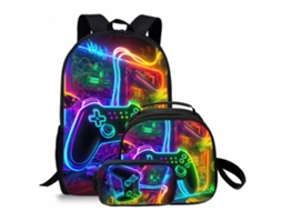Mochila Escolar com Lancheira e Estojo CUICH Grande Capacidade