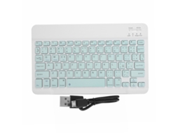 Teclado Sem Fio Bluetooth Com Teclas De Máquina De Escrever 10 Polegadas Verde Claro Compatível Com Dispositivos Universais