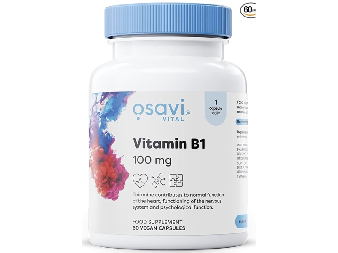 Vitamin B1 100mg 60 Vegan Caps Osavi