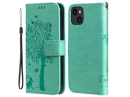 Capa Para Iphone 15 Pele Sintética Verde