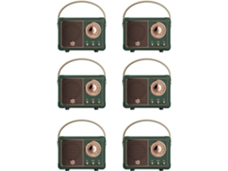 Caixa de Som Bluetooth Retrô Hm11 com 6 Unidades Som Estéreo e Reprodutor de Música Clássico SFUSHOS