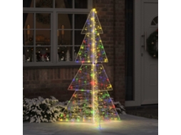 Vidaxl Árvore De Natal 240 Led Multicolor 180 Cm Acrílo