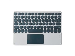 Teclado HEXINYIGJLY Bluetooth para iPad 10", Silencioso, Redondas, Touchpad, Desmontável, Verde escuro