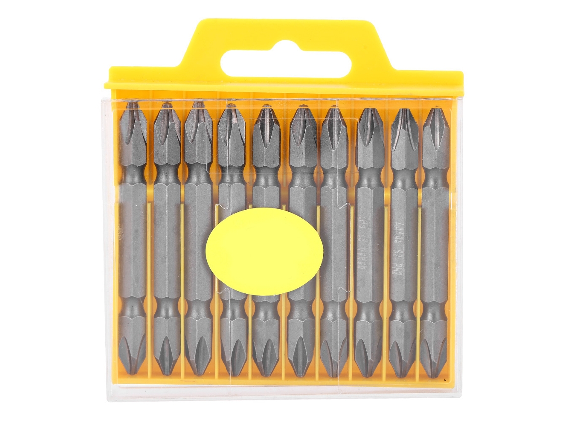 10pcs Pontas de Chave de Fenda Cruzada Dupla Aço S/MARCA