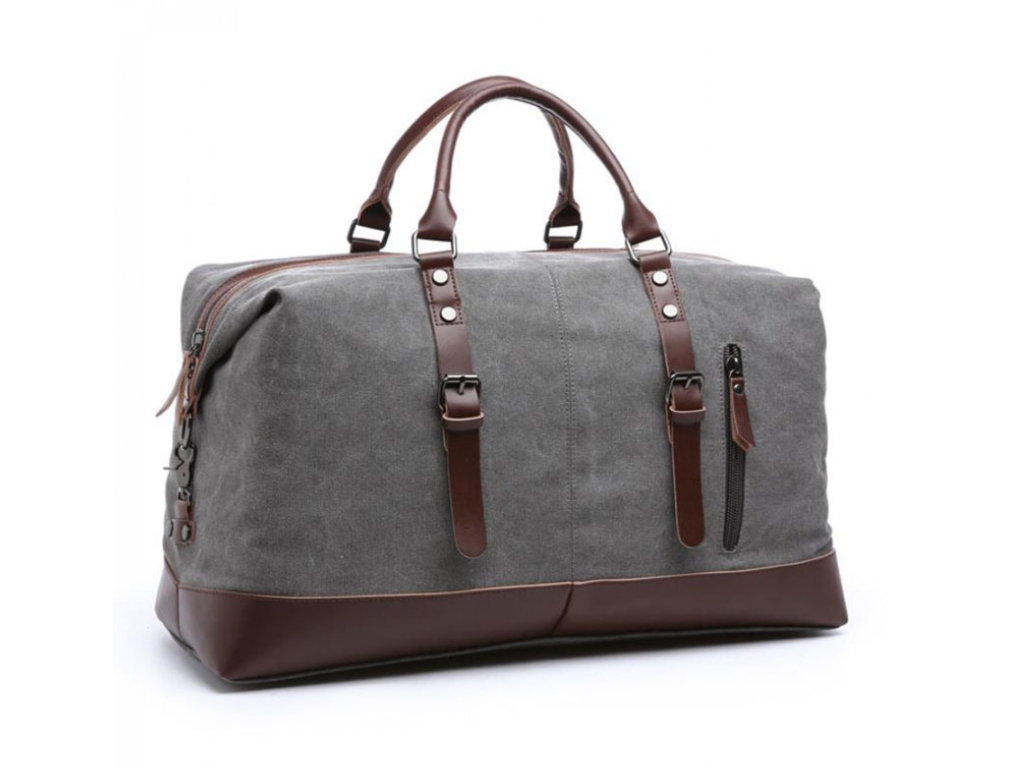 Mala de Viagem AQUAFORGE grande, estilo vintage, lona, com bolsa