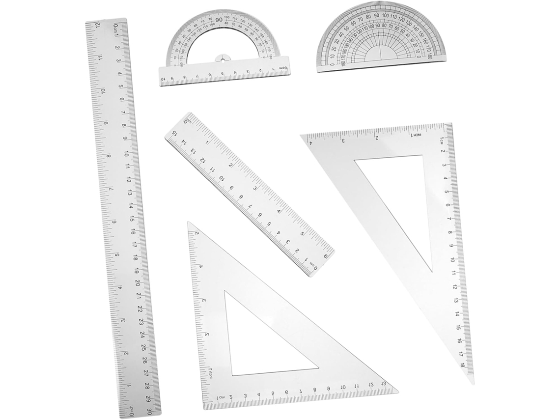 Lurelia Kit Geométrico 2 Peças Com Portátil Para Arquitetura