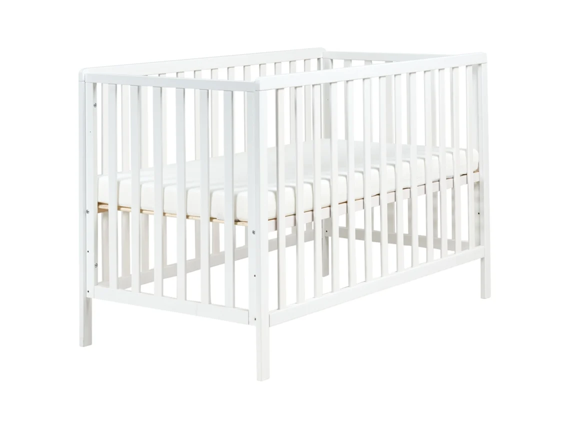 Berço Para Bebé Madeira De Pinho Kiama 70 X 130 Cm Branco