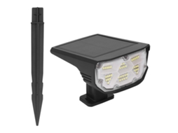 Laxiscreed Holofote Solar Para Exterior Ipx7 À Prova D'água Com Ajuste De 4 Níveis