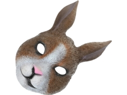Máscara De Coelho Portátil Para Halloween, Acessório De Cosplay, Máscara De Pegadinha Em Couro Pu, Original Para Festas E
