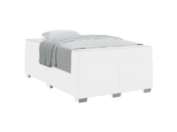 SYFAX™ Estrutura da Cama com Colchão Branco 120 X 200 Cm Tecido