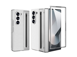 Capa Chrui Para Samsung Galaxy Z Fold 7, Com Caneta Stylus, Parte Traseira Em Couro Pu (compatível, Branca)