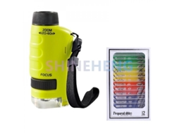 2026 microscopio de Bolsillo para Niños, Mini Kit Científico Portátil de 60 120x Con Luz Led, Juguete Educativo Stem para Niños Y Niñas.
