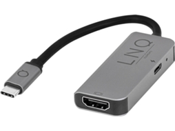 Hub LINQ LQ47999 (USB-C - 2 Portas - Cinzento)