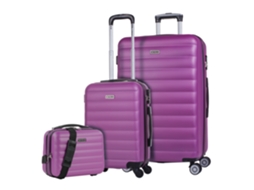 Conjunto de Malas ITACA Simoa Roxo Abs Hard Suitcase Set 49X75X30 Cm 105L