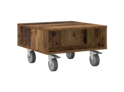 Mesa lateral com rodas Madeira Antiga MAISON EXCLUSIVE (50,5x50x30 cm)