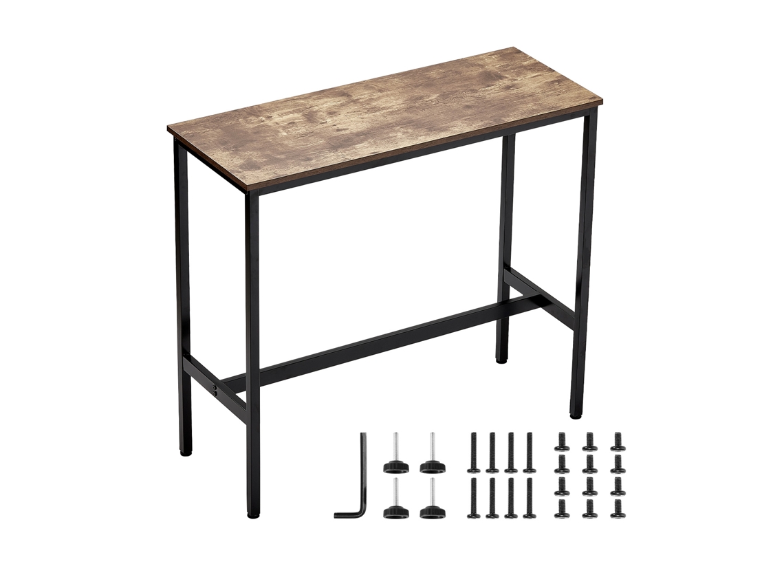 Mesa Alta De Bar Com Estrutura Metálica Para Cozinha Succebuy, 99 X 40,6 X 90,2 Cm