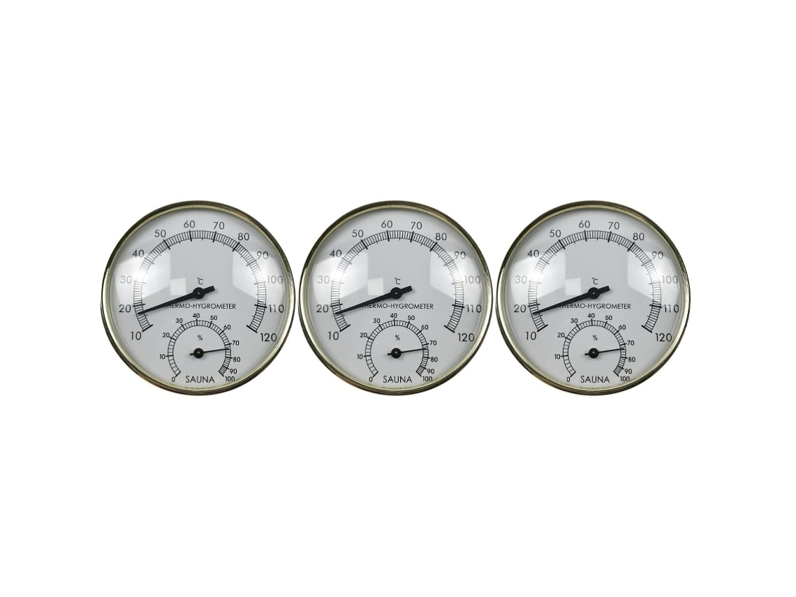 Conjunto De 3 Mini Higrômetros Digitais Para Sauna E Praia, Analógicos, De 10 A 120 °c