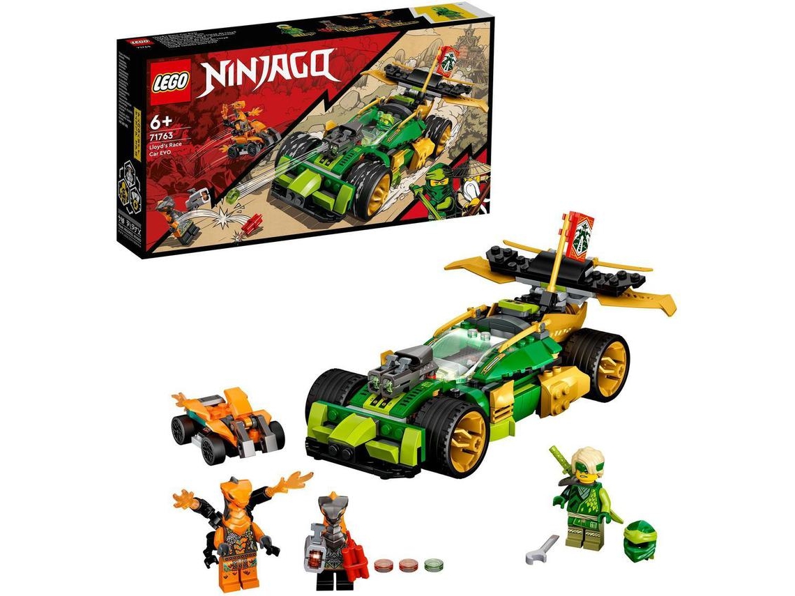 LEGO Ninjago: Carro de Corrida EVO do Lloyd Kit de Construção, 6+ Anos, com Figuras Lloyd e Serpente NINJAGO (279 peças)