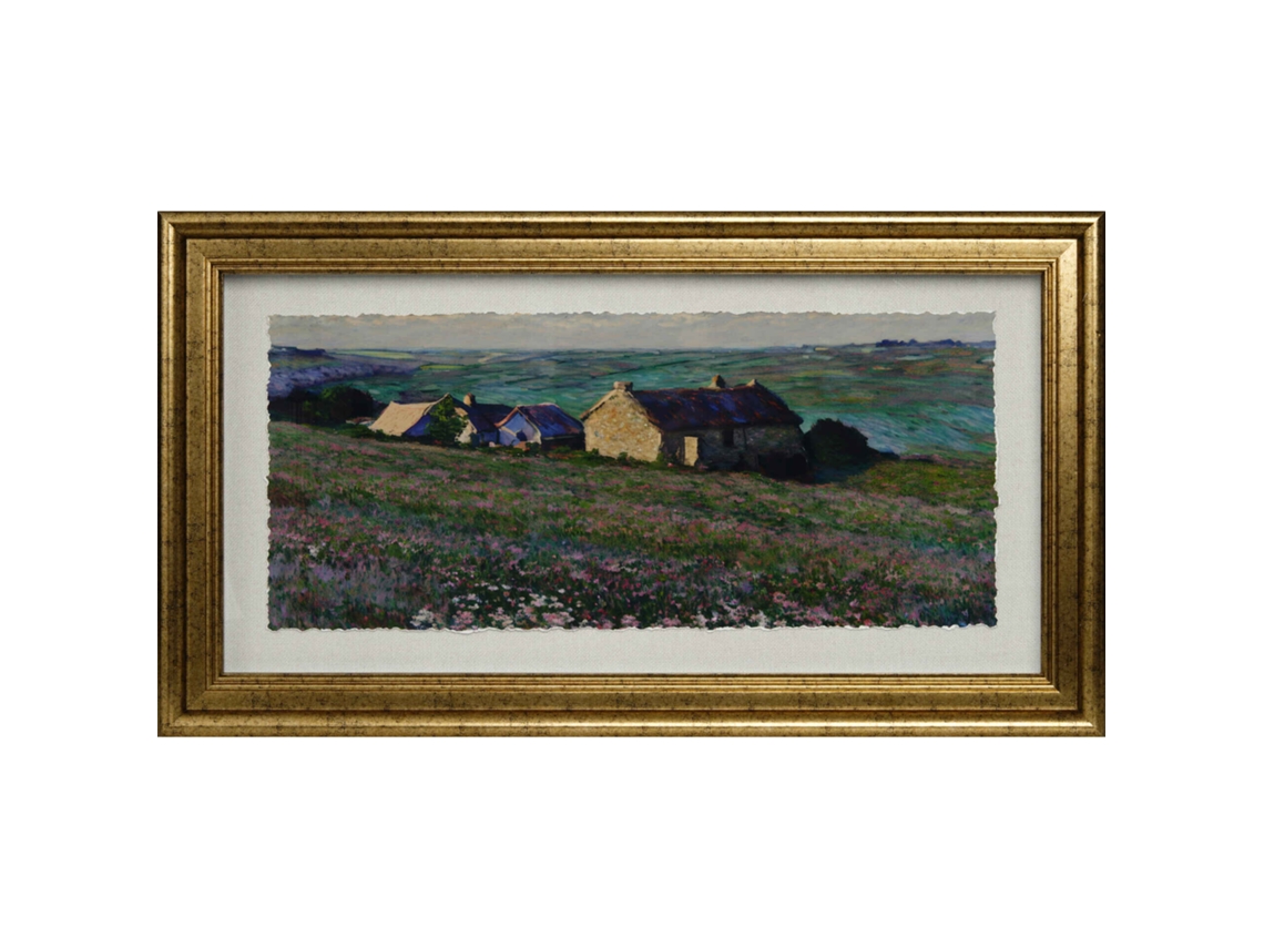 Quadro Óleo 67x37cm Paisagem Kasa
