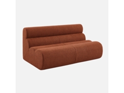 Sofá Modular Em Tecido Bouclé, 2 Lugares, Terracota