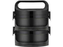 Lancheira Bento Portátil Amosfun Em Aço Inoxidável, Com Conservação De Calor, Ventilação E Dupla Camada, Ideal Para