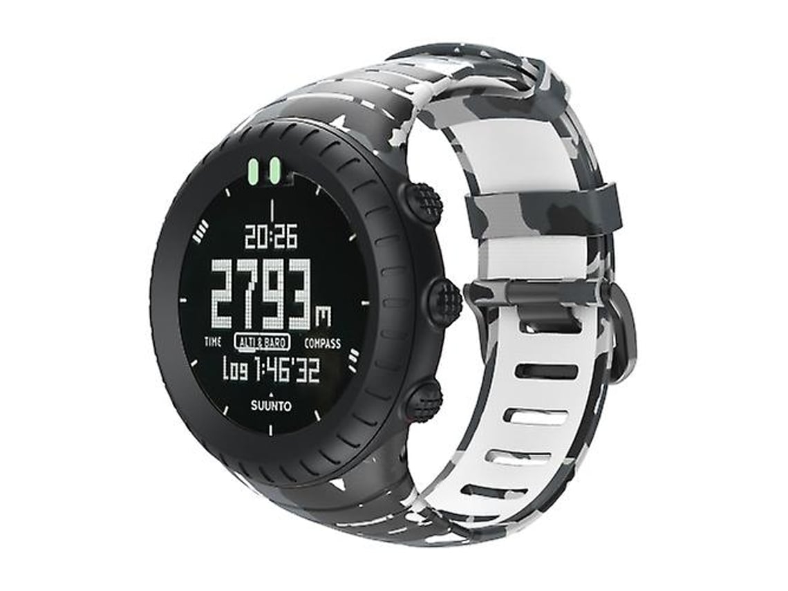 Lurelia Pulseira De Relógio Tpu Com Padrão Camuflado Branco, Compatível Suunto Core