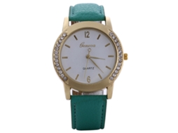 Relógio Feminino de Quartzo com Pulseira de Couro Pu e Liga Mint